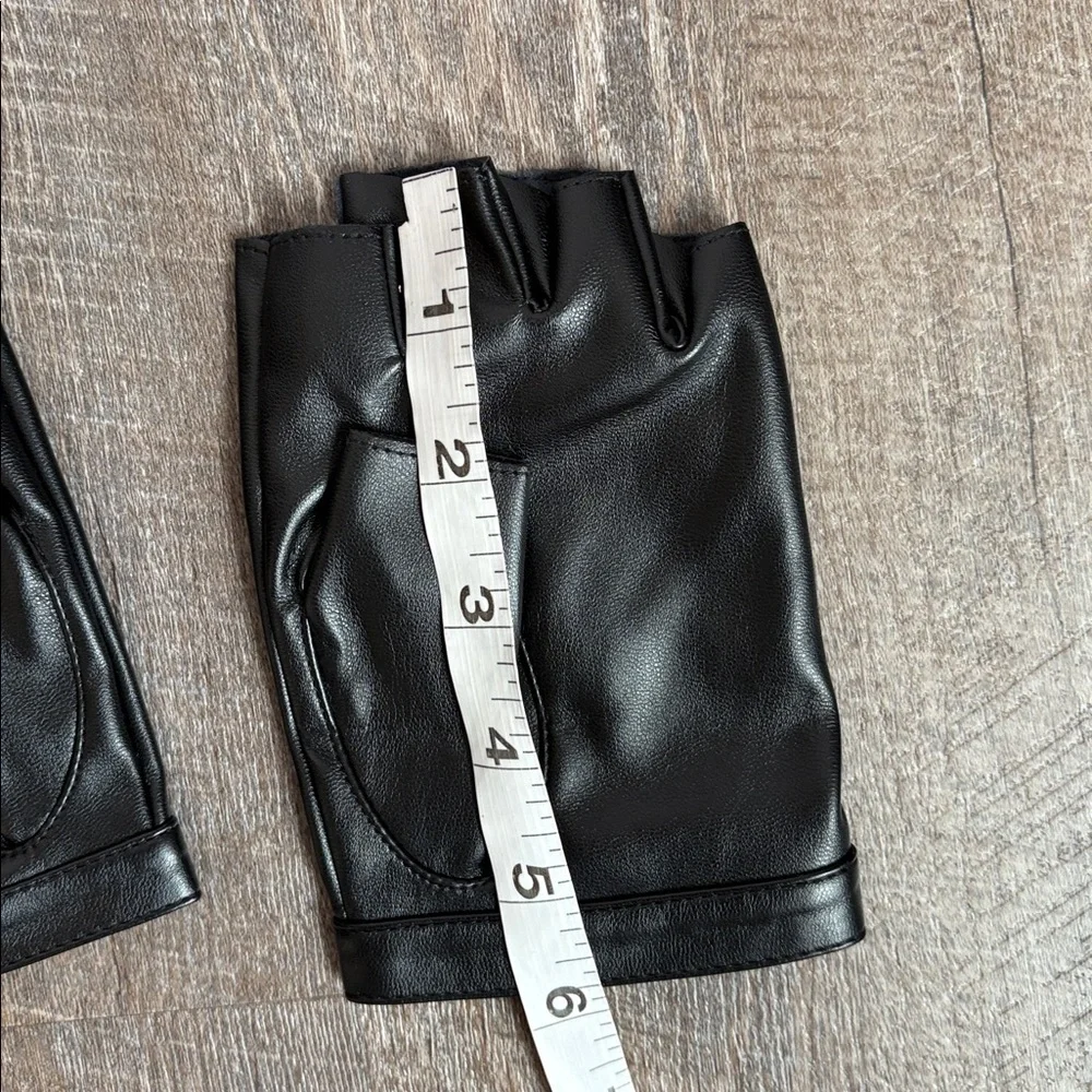 Kemimoto Faux Leather Black Fingerless Driving Gloves size S